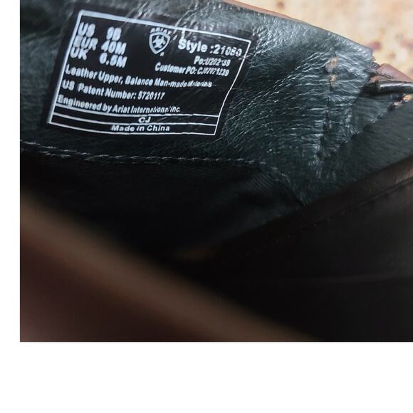 Ariat Black Brown Leather Clogs Mules Shoes Western Equestrian Horse Style 9 B - Picture 6 of 6